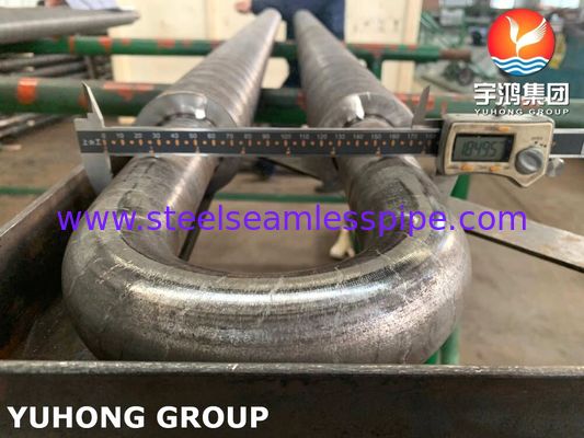 Karbon Steel U Bend Solid Fined Tube, High Frequency Welded Fin With A106 Gr.B Pipe Digunakan dalam Economizer