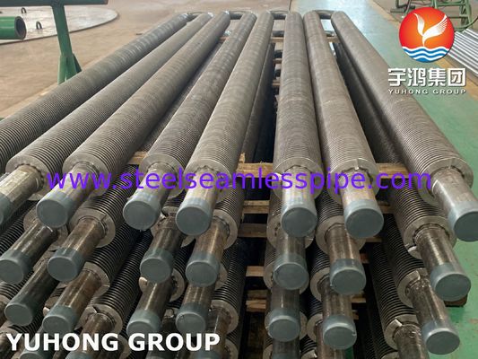 Karbon Steel U Bend Solid Fined Tube, High Frequency Welded Fin With A106 Gr.B Pipe Digunakan dalam Economizer