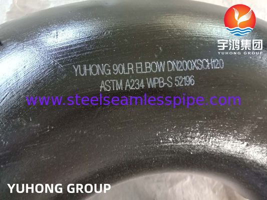 Fittings pipa baja karbon tanpa jahitan, A234 WPB Elbow for Pressure Piping ASME B16.9