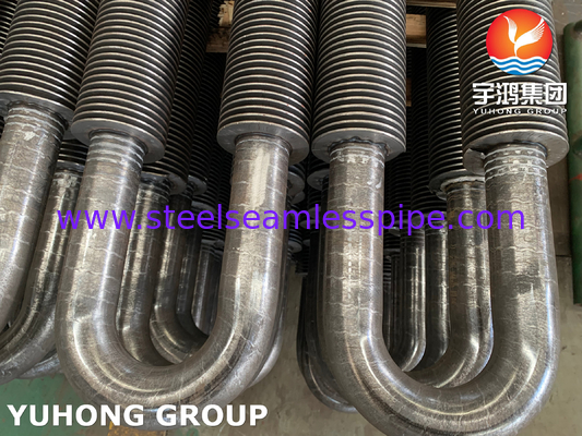 U Bend Fin Tube, ASTM A106 Gr. B High Frequency Welded Fin Tube Untuk Penukar Panas