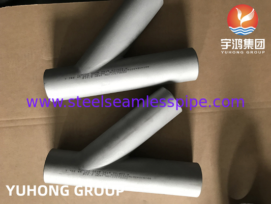 ASTM A815 S31803-W Y TEE Butt Welded Fitting B16.9 Pupuk penyulingan minyak Gas