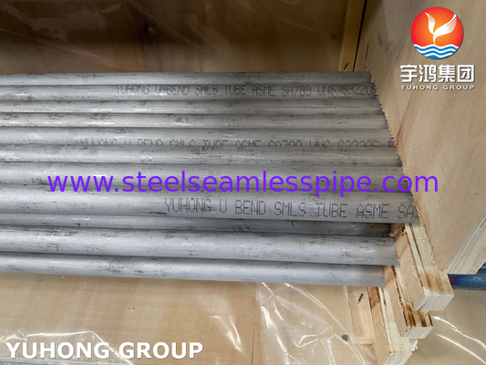 Stainless Steel Duplex SMLS U Bend Tube ASME SA789 UNS S32205 Untuk Penukar Panas