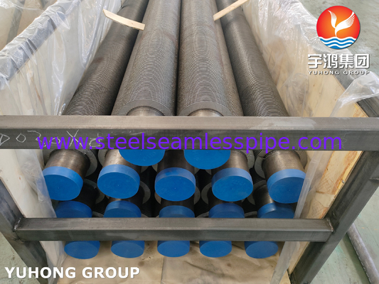 ASME SA106 GR.B Baja Karbon Frekuensi Tinggi Las / HFW Fin Tube Untuk Bolier