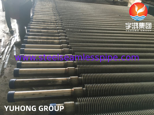 Resistensi Frekuensi Tinggi Helical Steel Welded Fin Tube Fined Tube SA213 T12 Baja Alloy SS409 Panas Penukar Panas