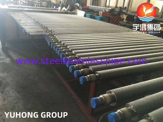 Resistensi Frekuensi Tinggi Helical Steel Welded Fin Tube Fined Tube SA213 T12 Baja Alloy SS409 Panas Penukar Panas