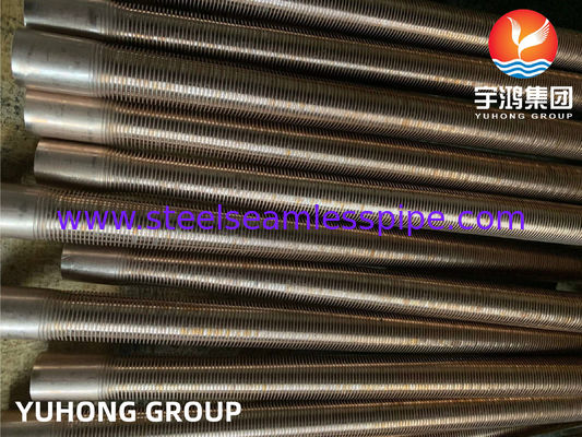 ASTM B111 C70600 O61 Low Fin Tube Copper Alloy Seamless Tube Cu Ni 90 / 10 Penukar Panas Fin Tube Air Cooler Sistem Pemanasan