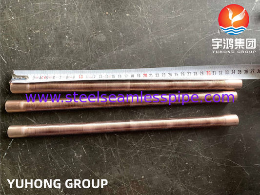 ASTM B111 C70600 O61 Low Fin Tube Copper Alloy Seamless Tube Cu Ni 90 / 10 Penukar Panas Fin Tube Air Cooler Sistem Pemanasan