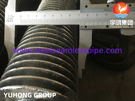 Tabung Fin High Frequency Welded, ASTM A213 T12 Alloy Steel Tube dengan 304 Fin Stainless Steel