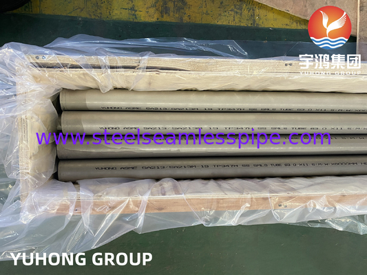 ASME SA213 Bahan TP304 / 304L / 316 / 347H Pipa penukar panas Pipa pendingin udara