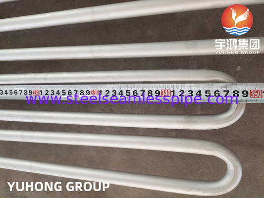 ASTM A213 TP304, 1.4301 Stainless Steel Seamless U Bend Tube Untuk Penukar Panas