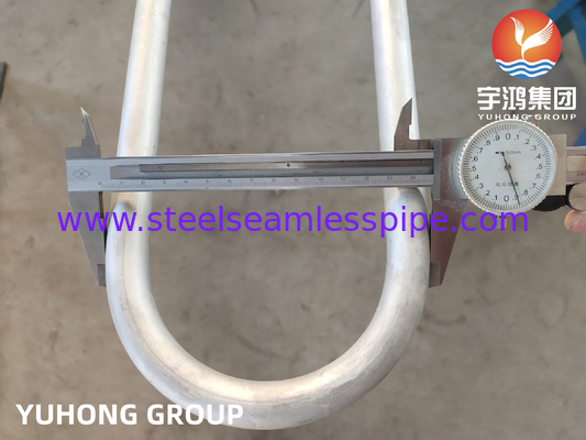 ASTM A213 TP304, 1.4301 Stainless Steel Seamless U Bend Tube Untuk Penukar Panas
