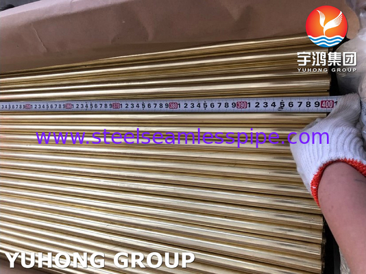 ASTM B111 C44300 Admiralty Brass Seamless Heat Exchanger, Tabung Kondensator