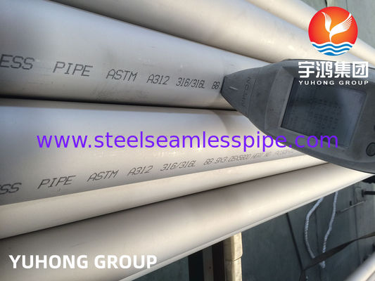 ASTM A312 TP316L Stainless Steel Seamless Pipe untuk Industri Petrokimia