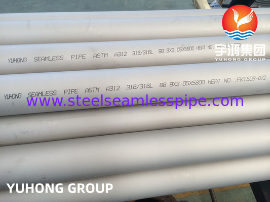 ASTM A312 TP316L austenit stainless steel seamless pipe untuk ASME BPV Code Stamp U