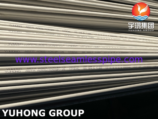 Stainelss Steel Welded Pipe A269 TP304 304L Daya tahan tinggi untuk penukar panas, menara pendingin, aplikasi kondensor