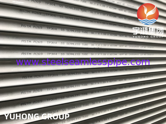 Tabung penukar panas, ASTM A269 TP304, 1.4301 Tabung tanpa jahitan baja tahan karat untuk pemanas