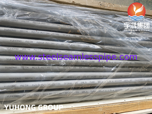 Pipa Penukar Panas Mulus Baja Tahan Karat ASTM A213 / ASME SA213 TP304