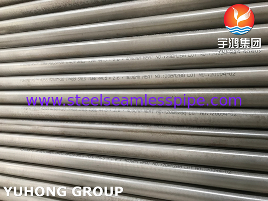 ASTM A268 Tabung Boiler Ferritik Martensitic TP409 tanpa jahitan