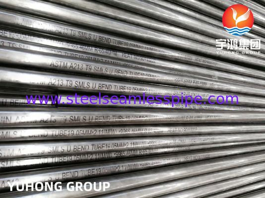 ASTM A213 / ASME SA213 T9 U Bend Tube Tube Paduan Baja Tabung Penukar Panas Seamless
