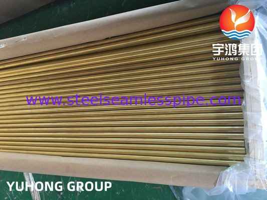 ASTM B111 / ASME SB111 C44300 Tabung Tembaga Nikel Tanpa Sambungan untuk Aplikasi Sistem Pendingin Kondensor