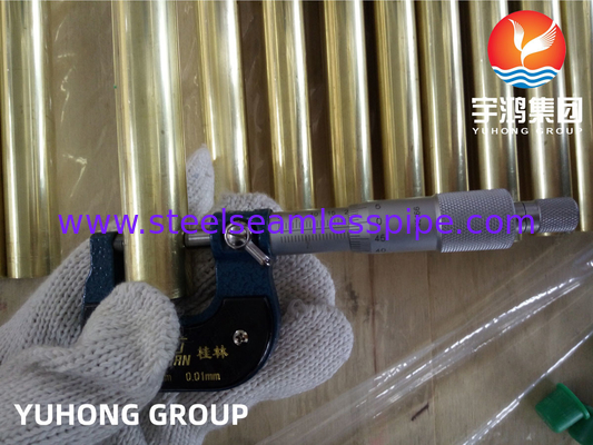 ASTM B111 / ASME SB111 C44300 Tabung Tembaga Nikel Tanpa Sambungan untuk Aplikasi Sistem Pendingin Kondensor