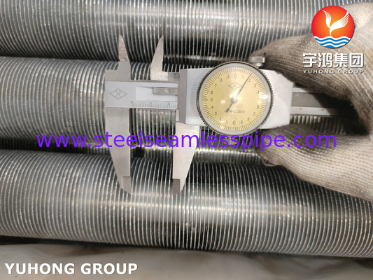 Tabung Fined Extruded, ASME SA179 Carbon Steel Heat Exchanger Tube dengan AL Fin
