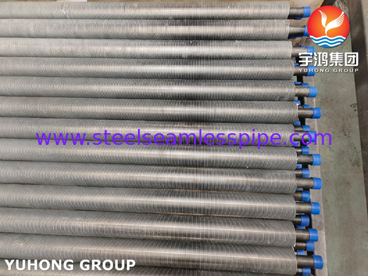 Tabung Fined Extruded, ASME SA179 Carbon Steel Heat Exchanger Tube dengan AL Fin
