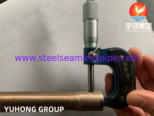 ASTM B111 C70600 O61 Tembaga Nickel Alloy Low Fin Tube Untuk Penukar Panas