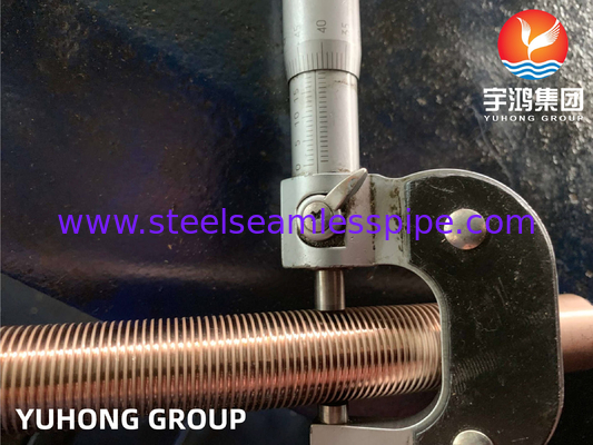 ASTM B111 C70600 O61 Tembaga Nickel Alloy Low Fin Tube Untuk Penukar Panas