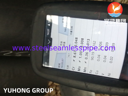 ASTM A335 / ASME SA335 P9 Baja Alloy Pipe Seamless Black Painting Beveled End