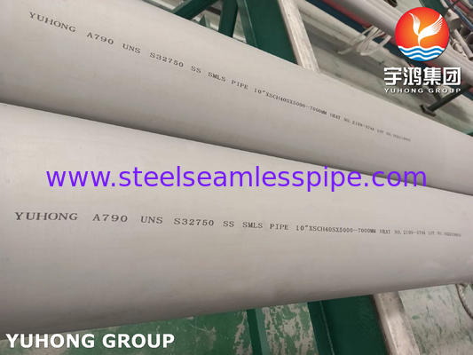 ASTM A790 S31803, S32750, S32205, S31254 Pipa baja dupleks untuk aplikasi industri