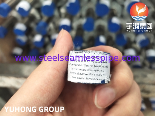 Stainless Steel Extruded Fined Tube SA249 TP304 Selded Tube dengan Aluminium Fin