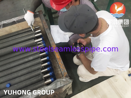 Stainless Steel Extruded Fined Tube SA249 TP304 Selded Tube dengan Aluminium Fin
