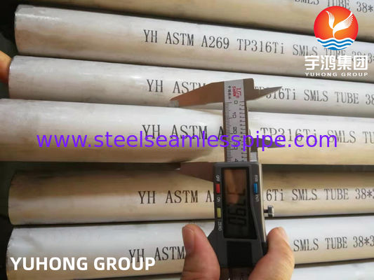ASTM A269 TP316Ti / UNS S31635 Pipa Seamless Baja Tahan Karat untuk Penukar Panas