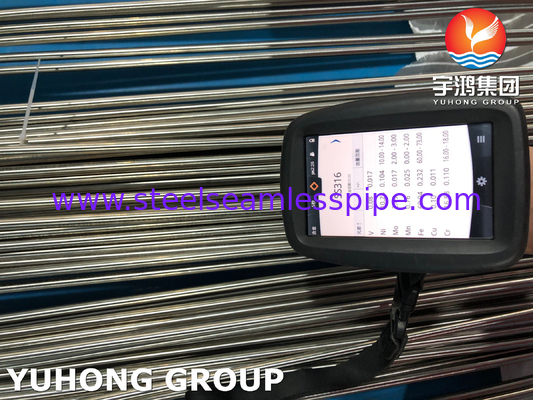 ASTM A270 TP316L Tabung Saniter SS Austenit Tanpa Jajar