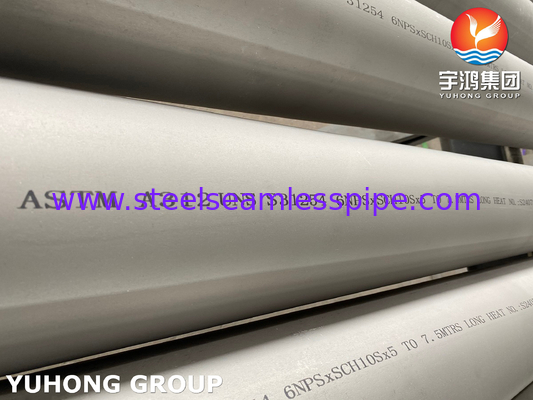 ASTM A312 UNS 31254 Tabung stainless steel austenit tanpa jahitan