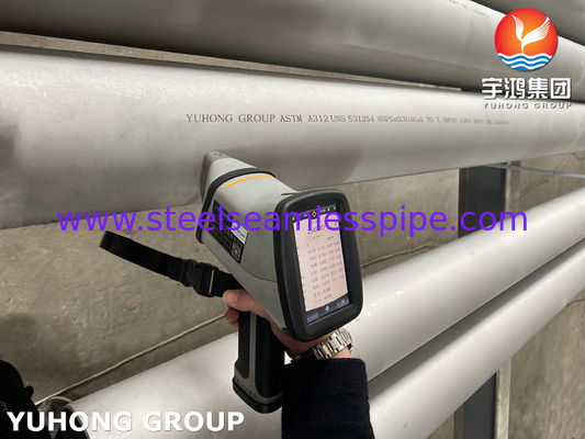 ASTM A312 UNS 31254 Tabung stainless steel austenit tanpa jahitan