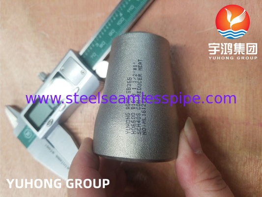 ASTM B366 Inconel 600 / UNS N06600 Fitting Buttweld Pemecil Konsentris Nickel Alloy