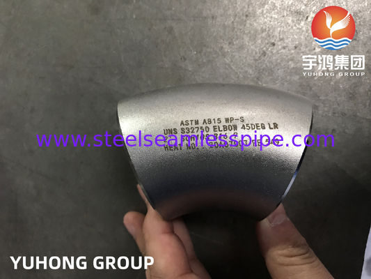 ASTM A815 WP-S UNS S32750 S32760 Elbow 90DEG LR 2'' SCH10S pipa gas dan minyak, uap udara gas minyak bumi air B16.9