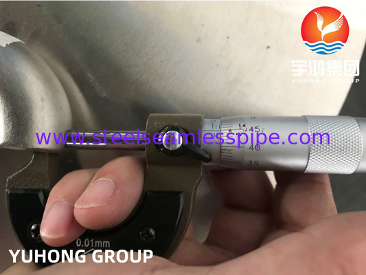 ASTM B366 N06022 Hastelloy C22 2.4602 Fittings pipa baja paduan siku 180 derajat B16.9