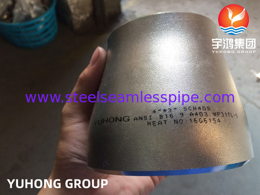 ASTM A403 WP317L Reduktor Konsentris Fitting Buttweld Tanpa Jajar B16.9
