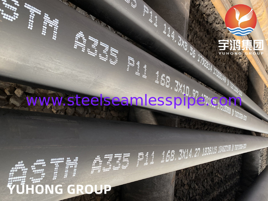 Pipa tanpa jahitan baja paduan ASTM A335, ASME SA335 P5 P9 P11 P12 P22 P91 P92 Untuk pembangkit listrik tenaga, fluida boiler, tenaga panas