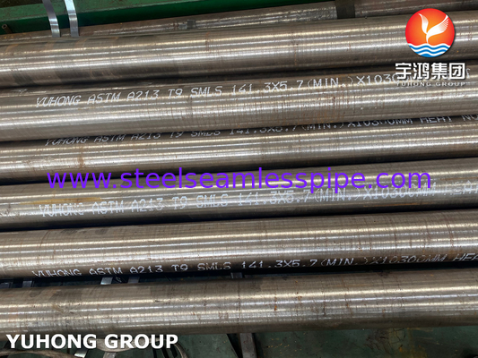 ASTM A213 Kelas T9 Baja Alloy Tube Seamless Tubed Fin Tube Untuk Tungku Uap