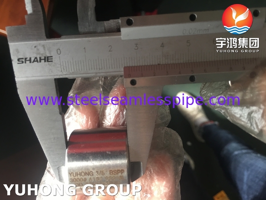 Fittings pipa tempa dari stainless steel ASTM A182 F316L, BSPP Threaded Coupling 3000LBS