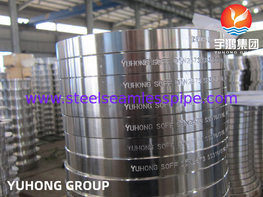 DIN2573, ASTM A182 F316 F316L, Flensa Slip On Stainless Steel Tempa, Muka Datar B16.5