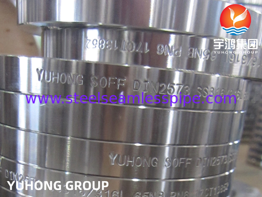 DIN2573, ASTM A182 F316 F316L, Flensa Slip On Stainless Steel Tempa, Muka Datar B16.5