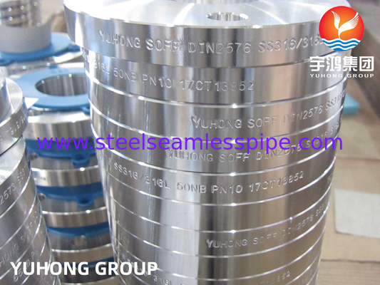 DIN2573, ASTM A182 F316 F316L, Flensa Slip On Stainless Steel Tempa, Muka Datar B16.5