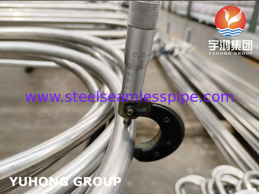 ASTM A213 TP304 Stainless Steel Seamless U Bend Tube dengan Bright Annealed Finish dan Radius Bend Disesuaikan