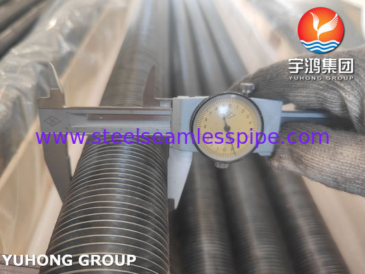 ASTM A179 Steel Karbon Seamless Wound L Type Fined Tube Untuk Air Heater