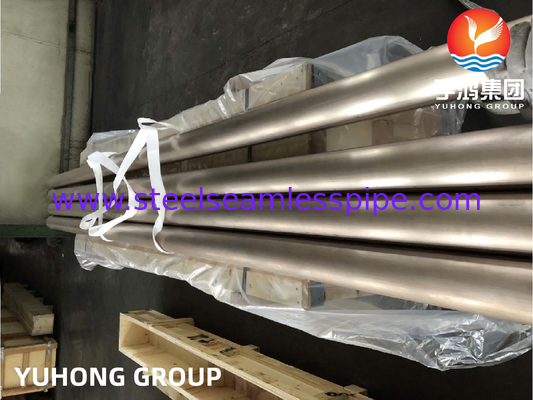ASTM B466, ASME SB466 C70600 Tembaga Nikel Pipa Tanpa Sambungan Untuk Penukar Panas